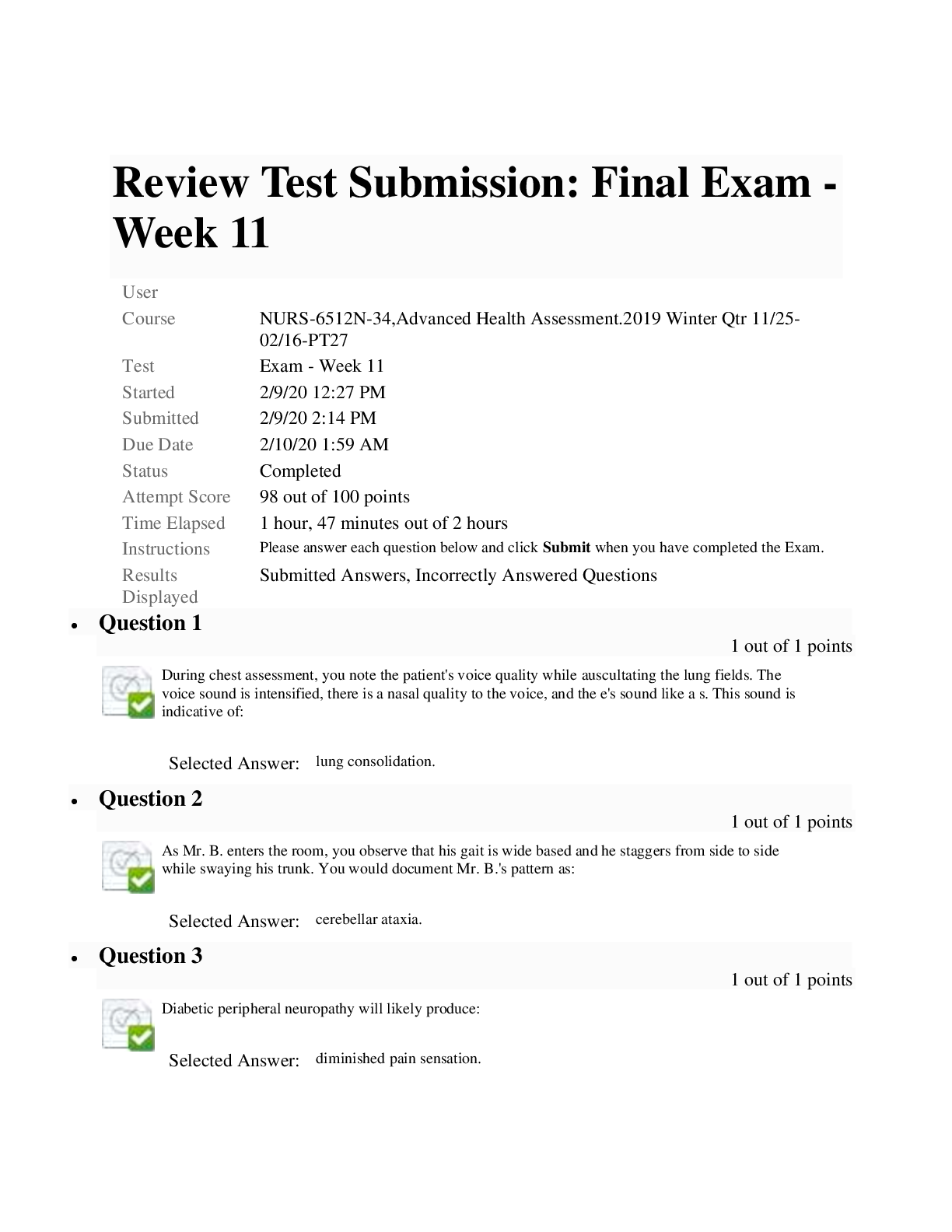 Preview image for NURS 6512N Final Exam 4 (Questions and Answers)